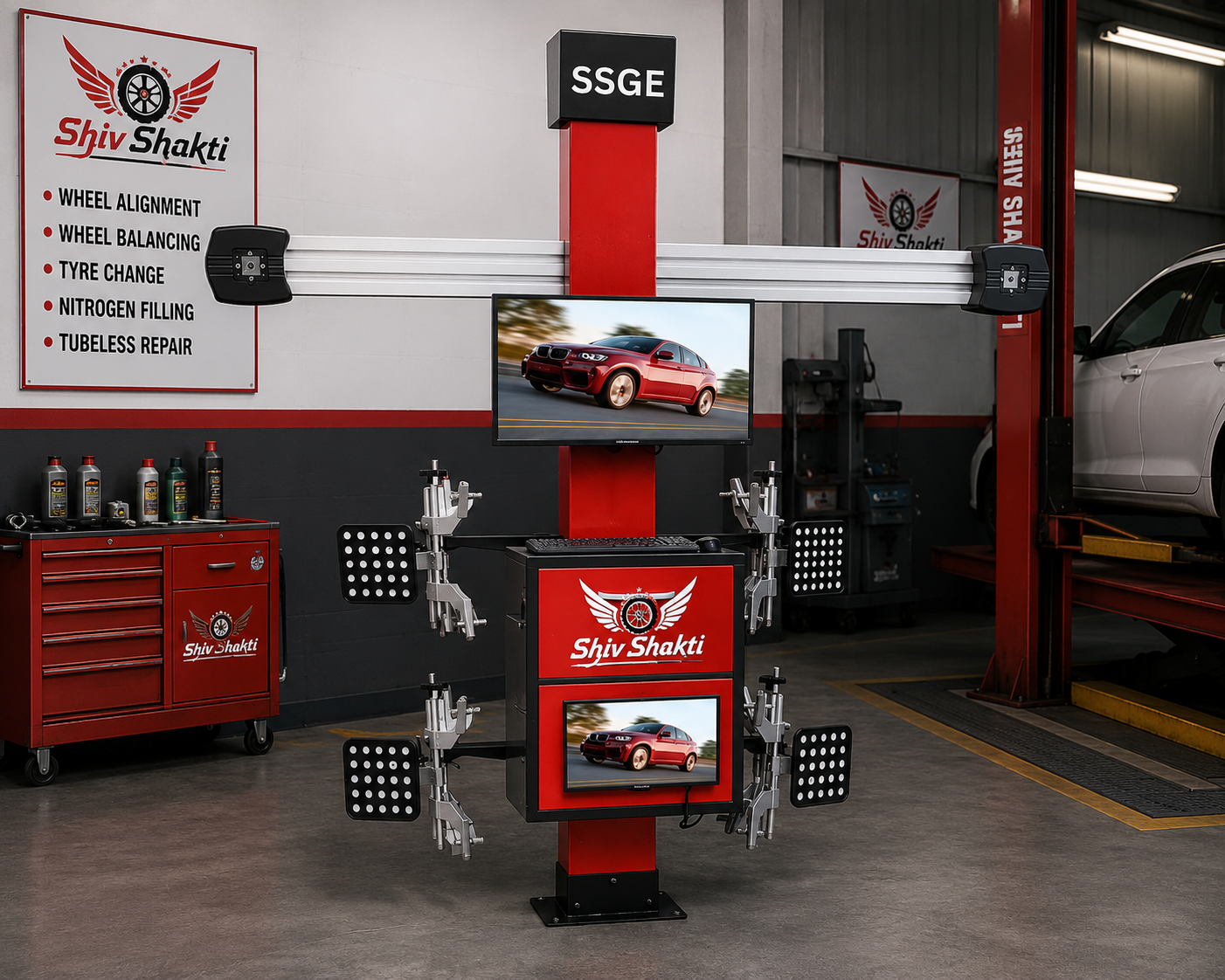 3D Wheel Alignment Machine